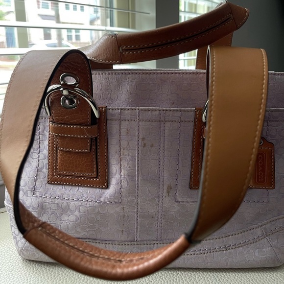 Coach Signature Satchel Bag – Classic Monogram with Leather Trim - Picture 6 of 8